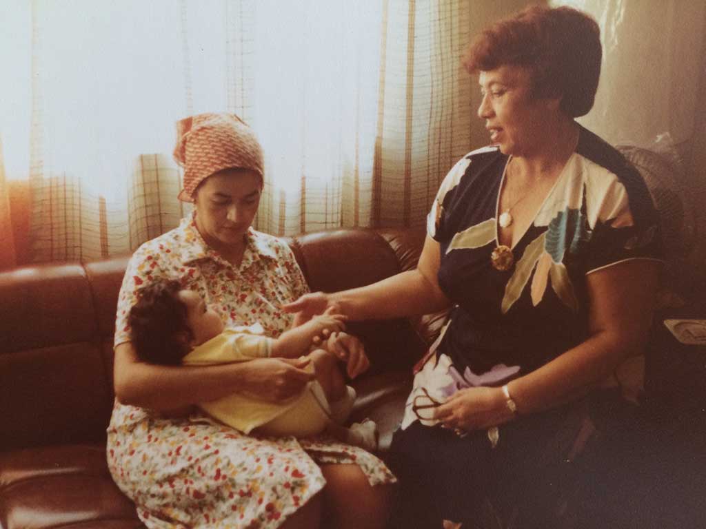 bernadette with her mother and grandmother